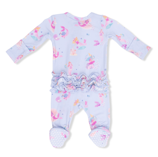 Angel Dear Mermaid Princesses Zipper Footie