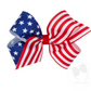 Wee Ones Medium Patriotic Stars and Stripes Print Hair Bow