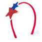 Large Patriotic Glitter Foam Grosgrain Wrapped Headband