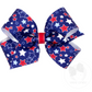 Wee Ones Medium Grosgrain Hair Bow with Americana Star Print