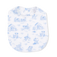 Puppy Toile Blue Feeding Bib