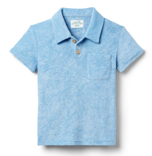 Little Paper Kids Grayson Polo - Aqua (Grayson-Polo-Aqua)