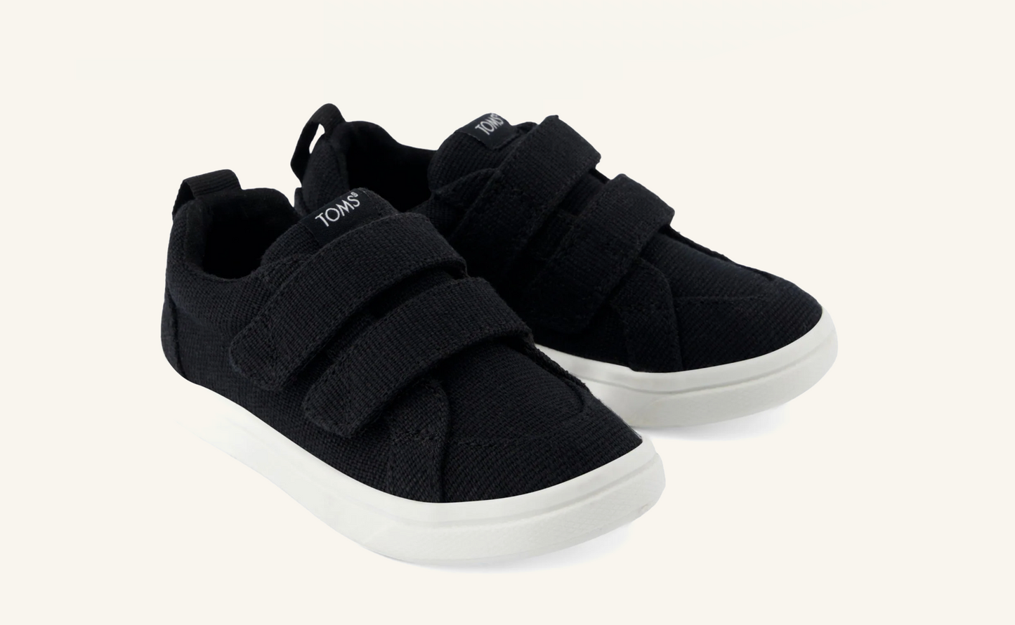 Tom's Cruz Double Strap Toddler Sneaker - Black