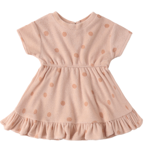 Quincy Mae Terry Dress - Polka Dot