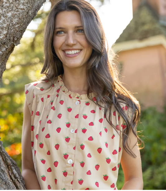 Women's Misha Top - Tossed Strawberries