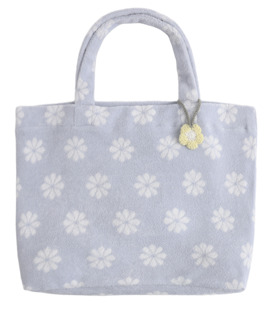 Terry Beach Bag - Periwinkle Daisy
