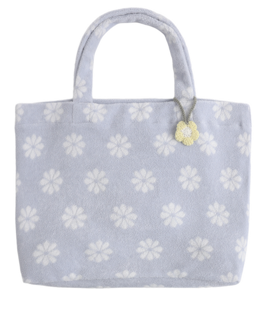 Terry Beach Bag - Periwinkle Daisy