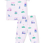 Angel Dear Vintage Golf Cart Short Sleeve Loungewear - Pink