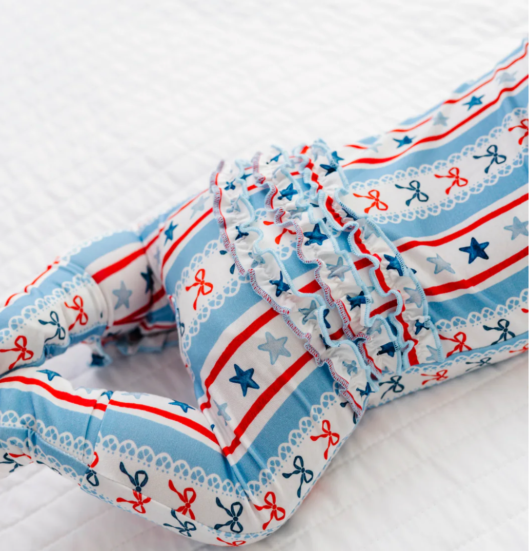 Birdie Bean Pretty Patriotic Ruffle Romper