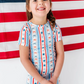 Birdie bean Pretty Patriotic PJay Set