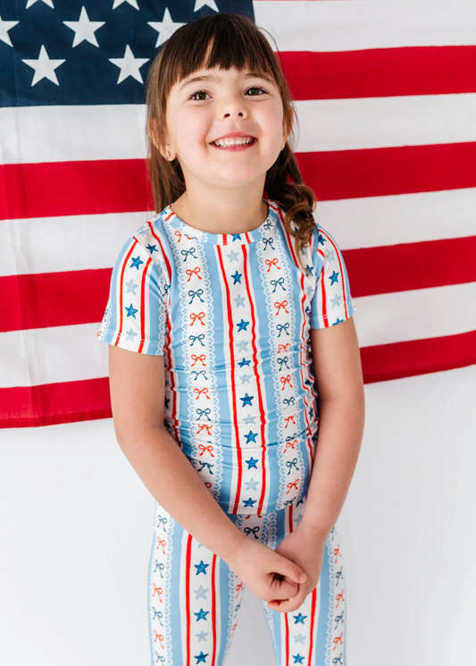 Birdie bean Pretty Patriotic PJay Set