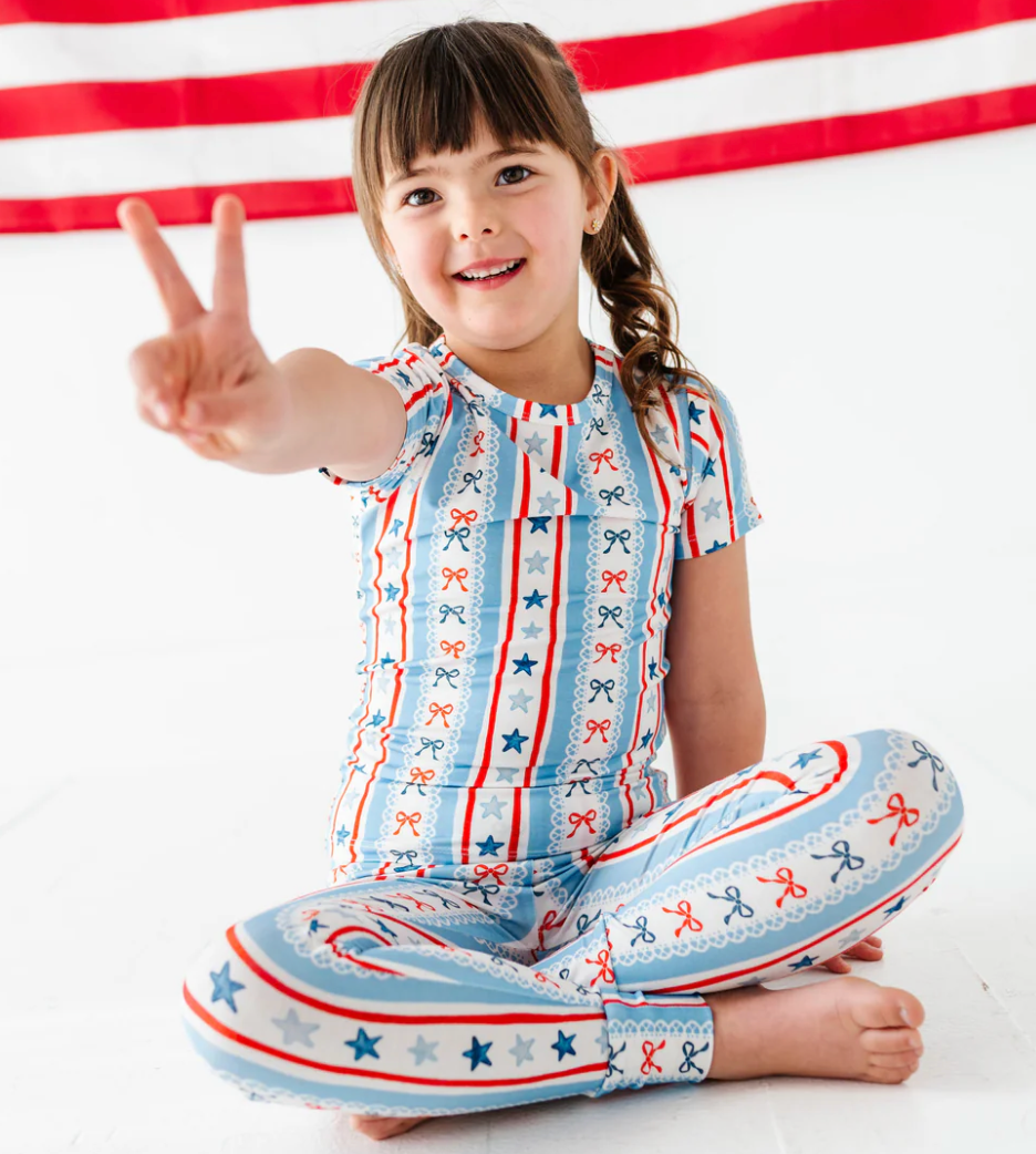 Birdie bean Pretty Patriotic PJay Set