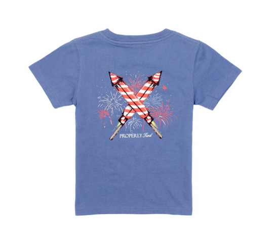 Properly Tied Boys Firecracker SS Space Blue