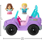 Fisher-Price Little People Barbie Beach Cruiser Toy Car with Music & 2 Figures for Toddlers