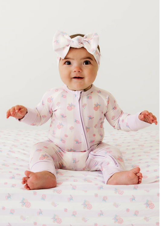 In My Jammers - Purple Harper Zipper Romper