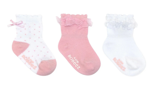 Robeez Baby Girl Socks 3-Pack Pink