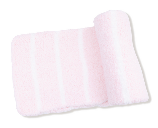Angel Dear Chenille Pretty Pink Stripe Blanket