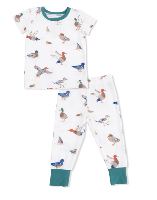Angel Dear Short Sleeve Loungewear Set - Ducks