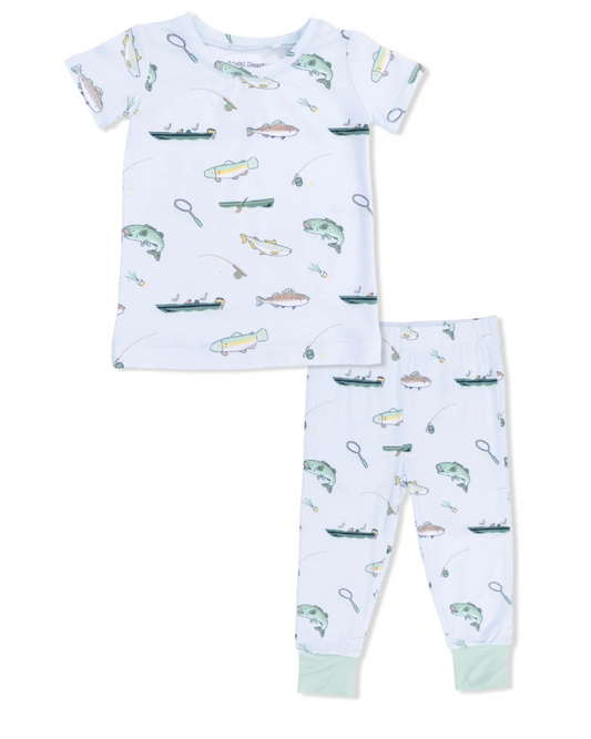Angel Dear Short Sleeve Loungewear Set - Fishing
