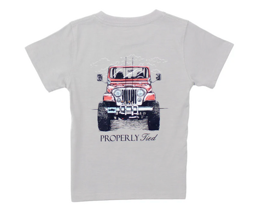 Properly Tied Boys Rod Runner SS Ice Grey