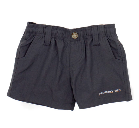 Properly Tied Boys Mallard Short Charcoal