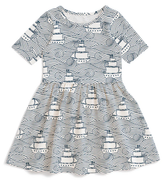 Winter Water Factory Alberta Dress - High Seas Navy