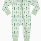 In My Jammers Green Surfs Up Zipper Romper