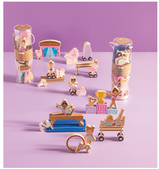 MudPie Ballet Wooden Toy Set
