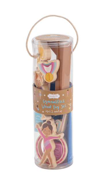 MudPie Wooden Gymnastic Toy Set
