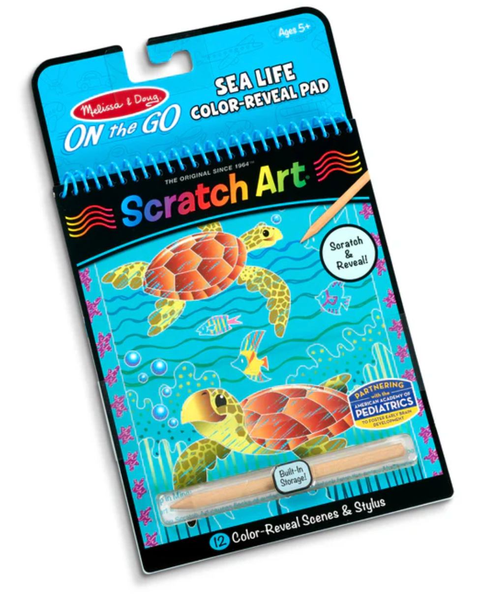 Melissa & Doug On the Go Scratch Art Reveal - Sea Life