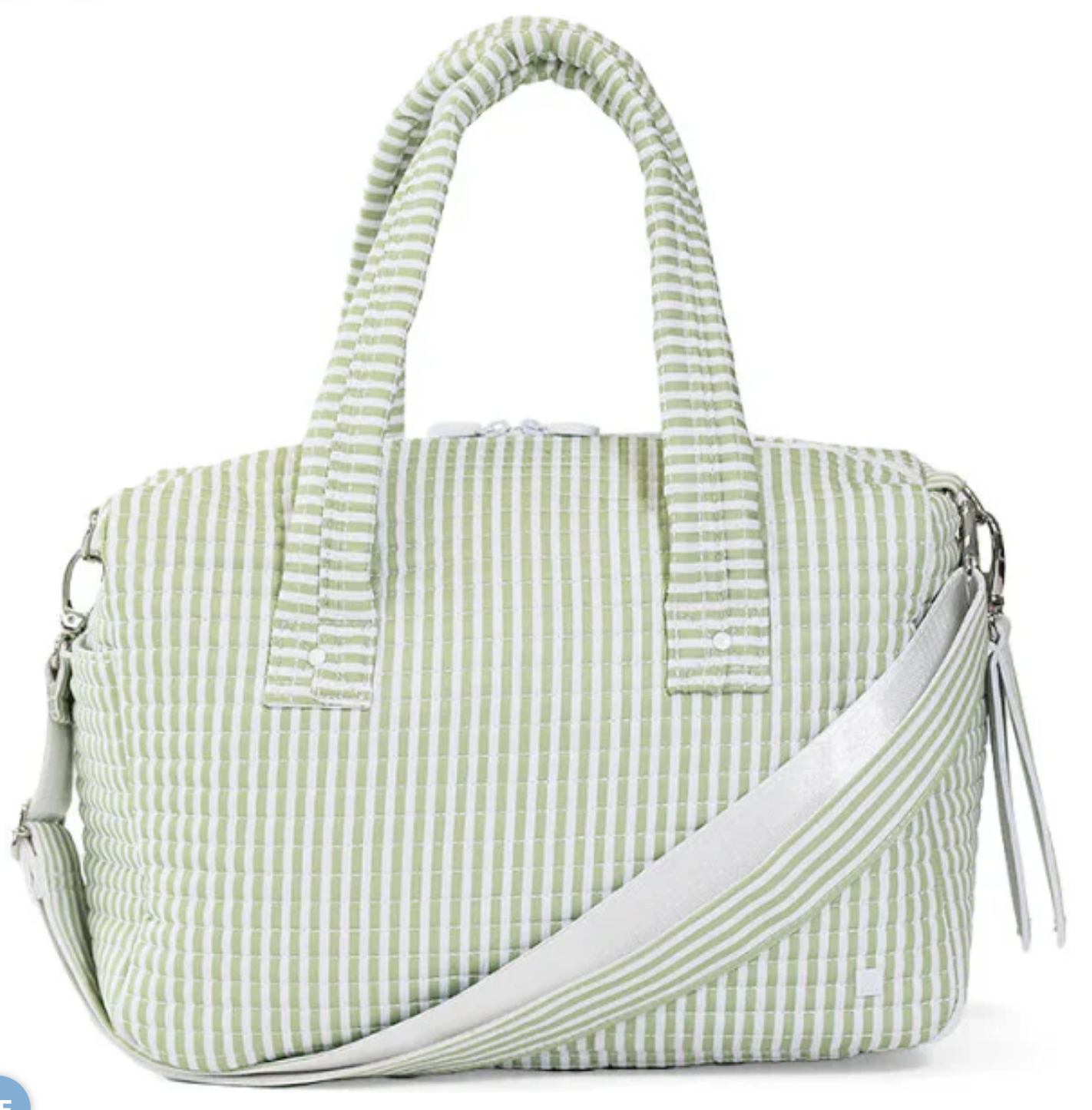 TRVL Quilted Stroller Bag - Pimlico Stripe Sage