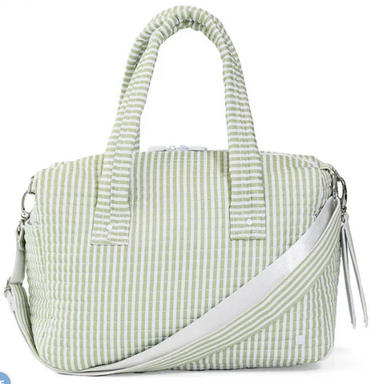 TRVL Quilted Stroller Bag - Pimlico Stripe Sage
