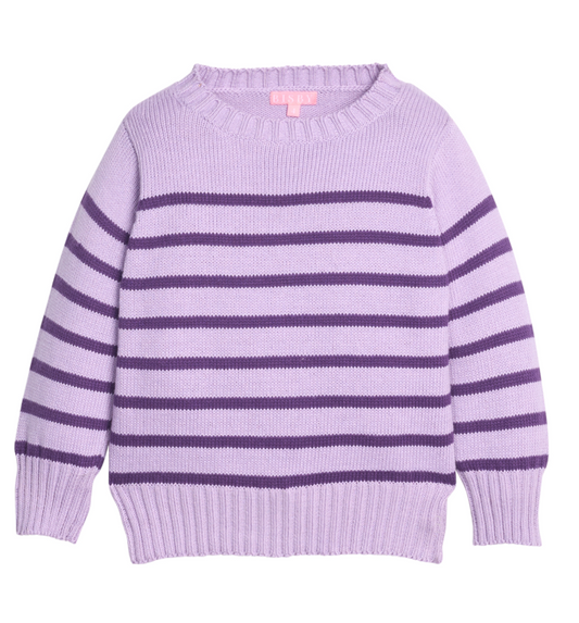 Bisby Striped Sweater - Purple