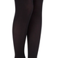 Jefferies Socks Smooth Toe Organic Cotton Tights - Black