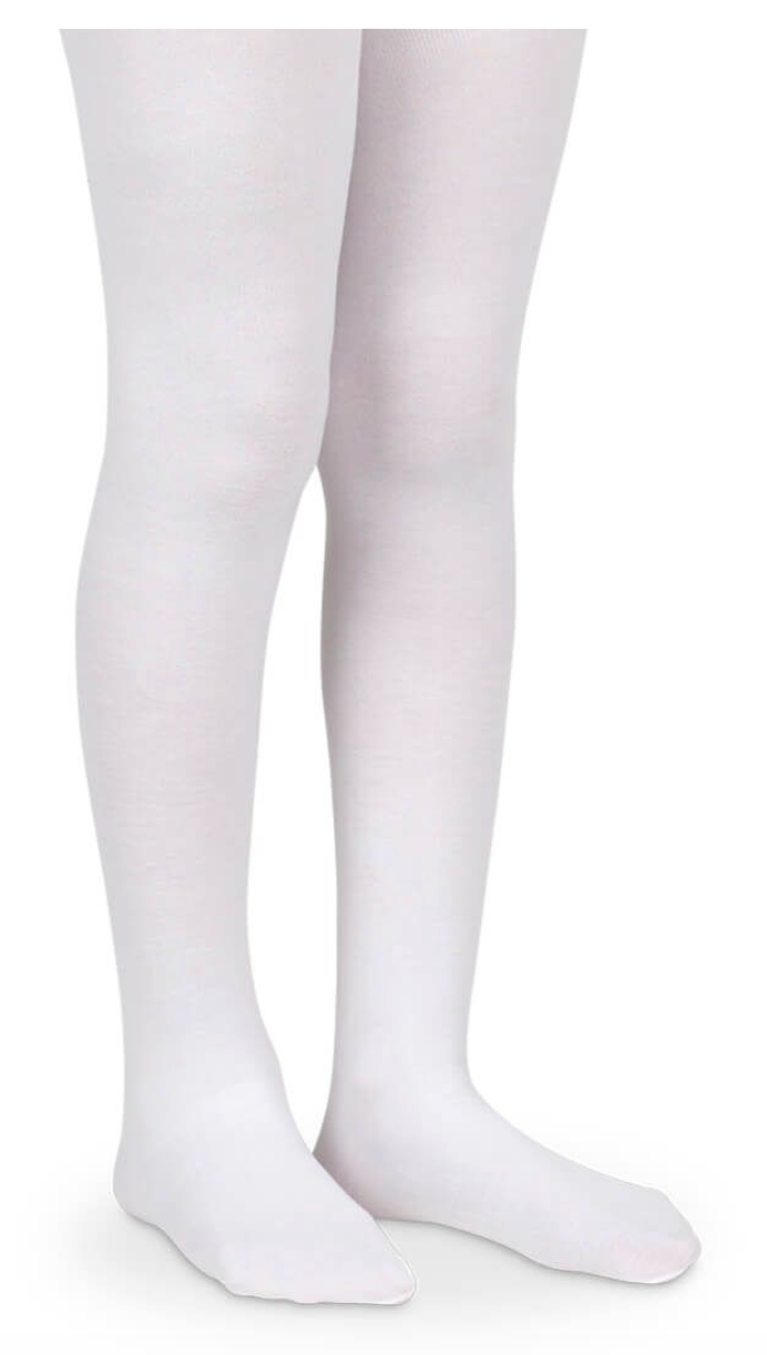 Jefferies Socks Smooth Toe Organic Cotton Tights - White