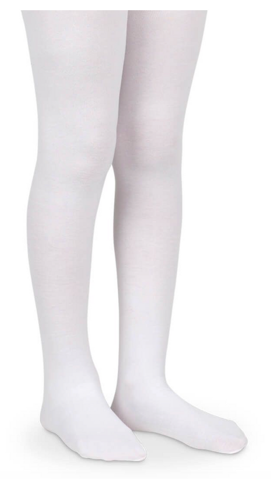 Jefferies Socks Smooth Toe Organic Cotton Tights - White