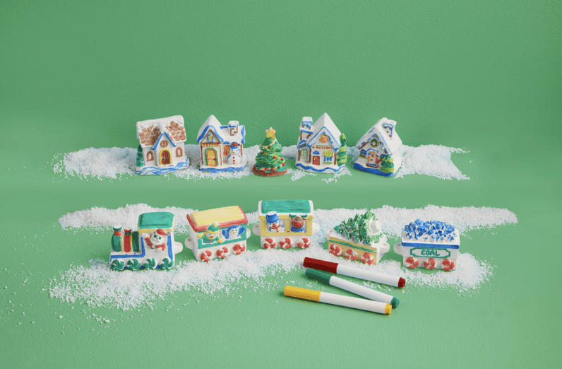 MudPie DIY Color Christmas Train Set