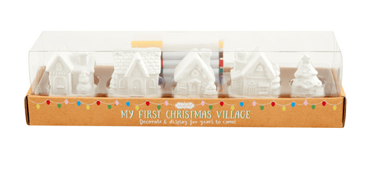 MudPie DIY Color Christmas Village Set