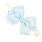 Wee One's Small Grosgrain Hair Bow with Embossed Eyelet Edge on White Nylon Band