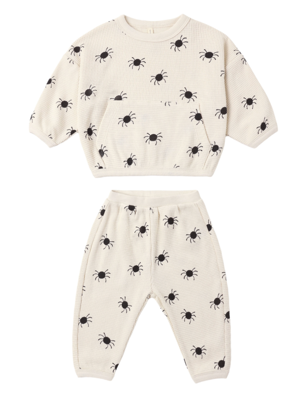 Quincy Mae Waffle Slouch Set - Bitsy Spider
