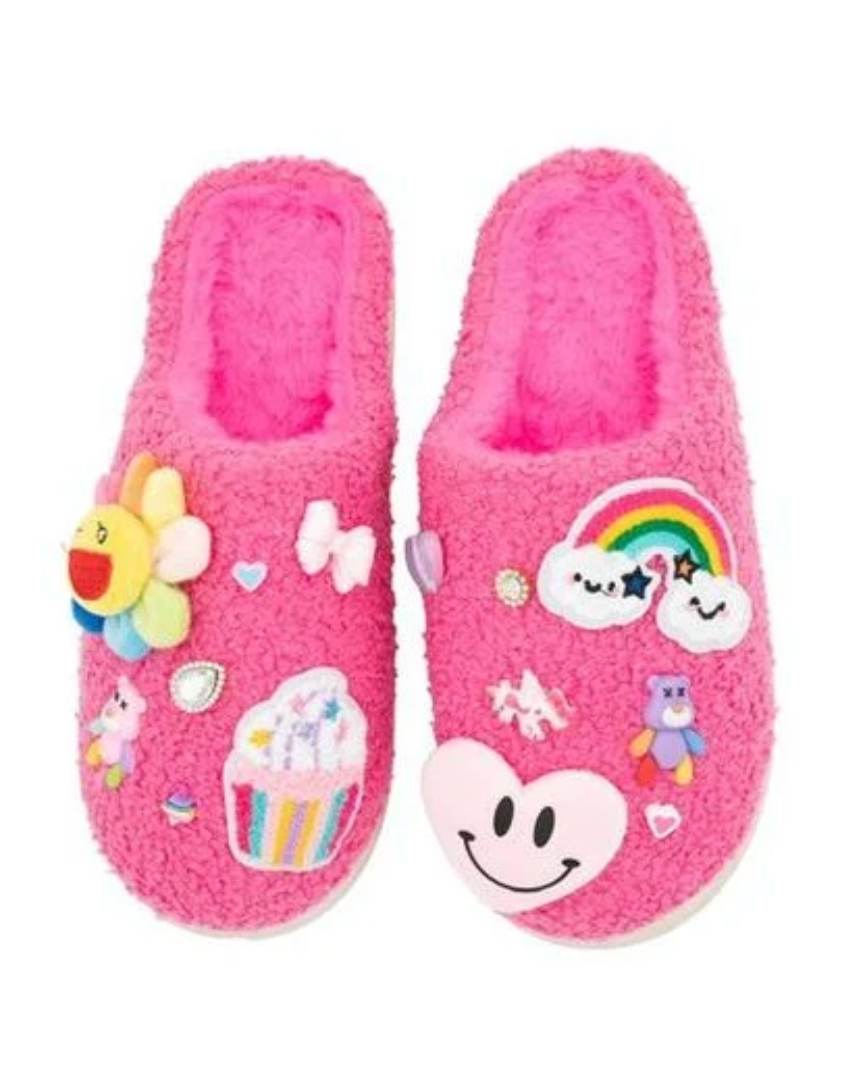 Bari Lynn Assortment of Charms, Patches, and Plush Slippers