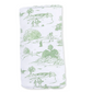 Angel Dear Swaddle Blanket - Golf Toile Green