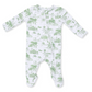 2 Way Zipper Footie - Golf Toile Green