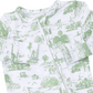 2 Way Zipper Footie - Golf Toile Green