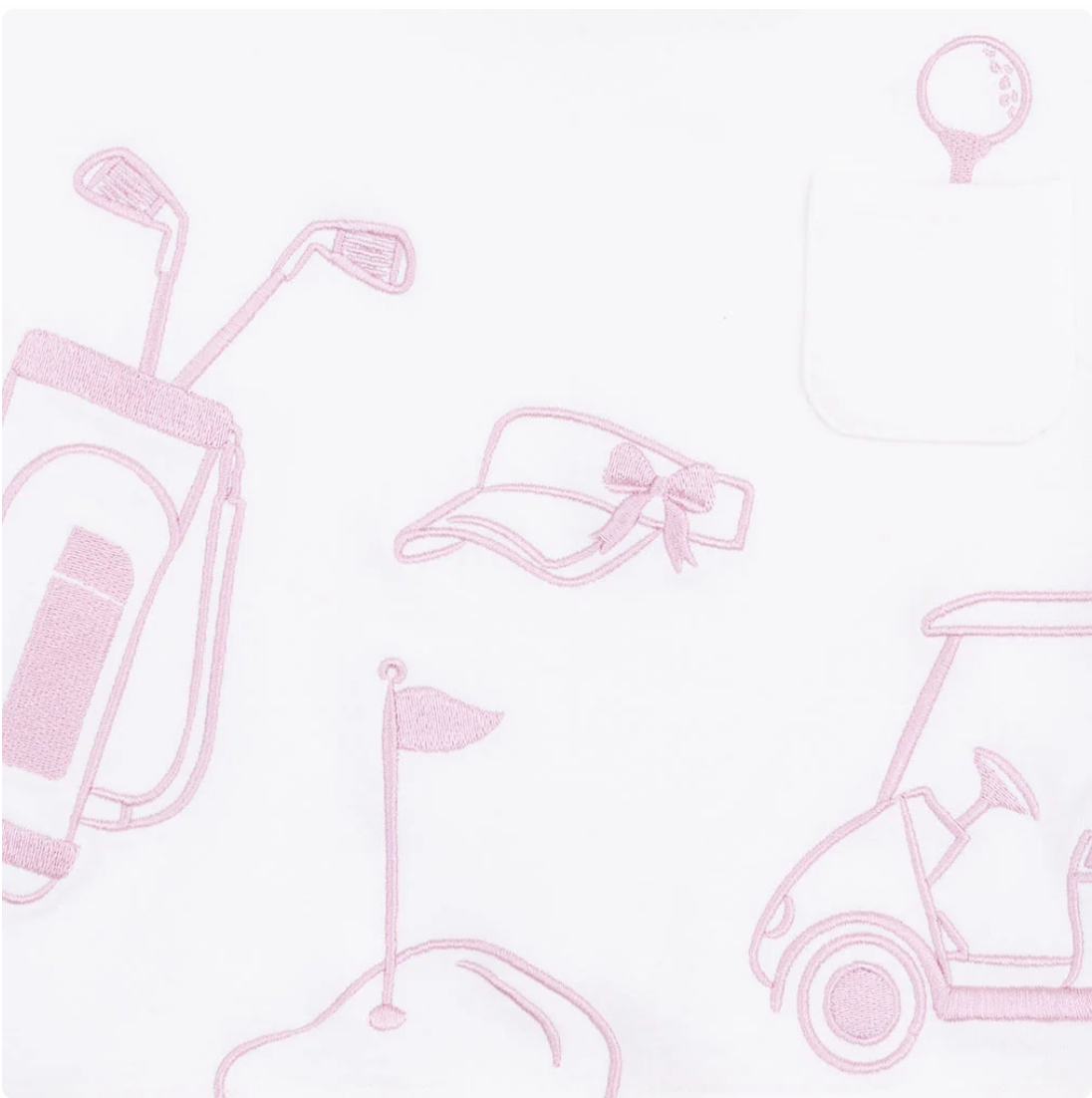 Drop Sleeve Golf Sweatshirt White
