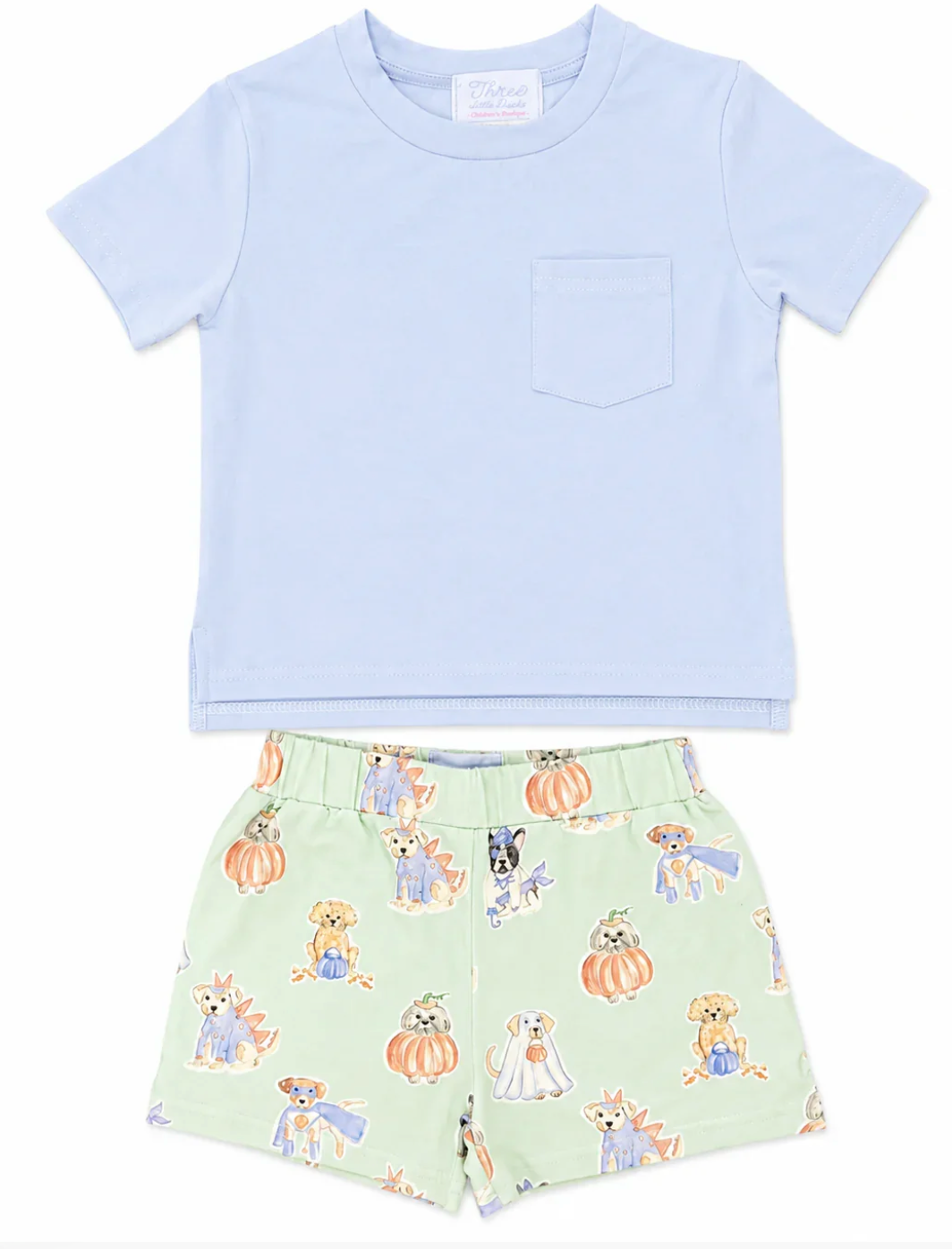 Three Little Ducks Trick or Treaters Covington Crewneck Short Set