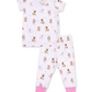 Angel Dear Short Sleeve Loungewear Set - Bestie Dogs Pink