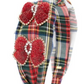 Bari Lynn Glitter Bow Plaid Knot Headband