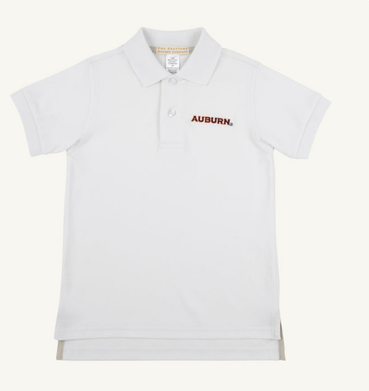 Auburn Prim & Proper Polo - Worth Avenue White