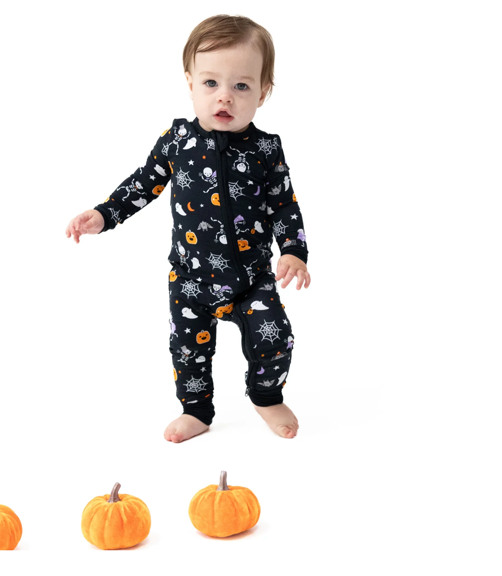 Halloween Skeleton Buddies Convertible Romper